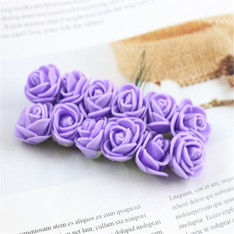 12pcs/lot Simulation Mini Rose Artificial flower foam flower diy flower ball garland headdress Wedding decoration Bridal Flowers