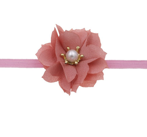 Baby headband  Elastic hair band Chic Flower Crown Pearl headbands Wedding Photography Props infant baby Girls Hair Accessories