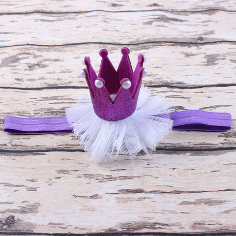 1pcs CreativeNew Cute Crown Headbands Hair Band Children Elastic Flowers Headwear Girls Hairbands Head Accessories