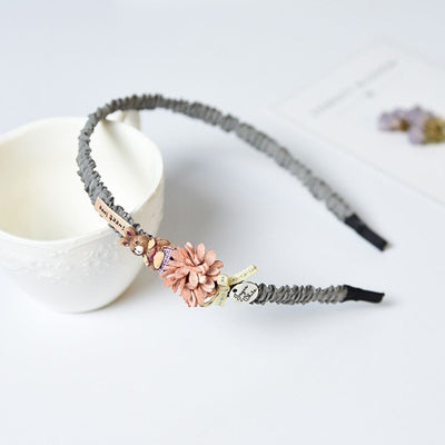 Korean Flower Headband for Girls Rhinestone Crown Hairbands High Quality Women & Girls Hair Accessories Party Handmade Jewelry