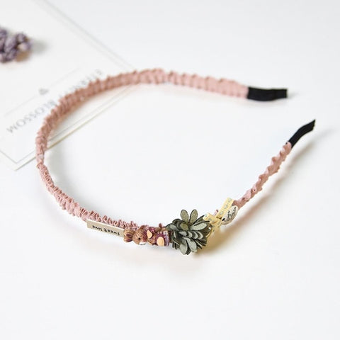 Korean Flower Headband for Girls Rhinestone Crown Hairbands High Quality Women & Girls Hair Accessories Party Handmade Jewelry