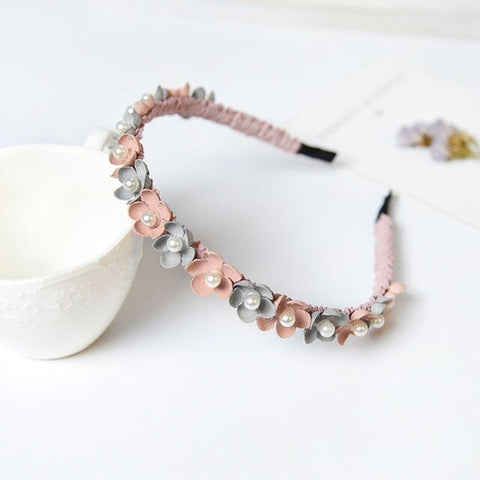 Korean Flower Headband for Girls Rhinestone Crown Hairbands High Quality Women & Girls Hair Accessories Party Handmade Jewelry