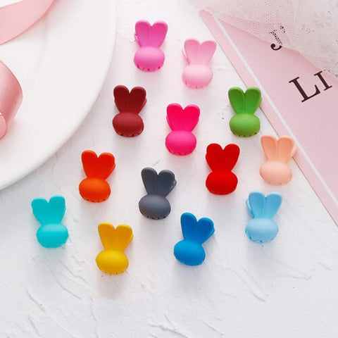 30Pcs/Pack Cute Cartoon Candy Color Hairpins Mini Claw Clips Crown Flower Rabbit Ears Barrettes Headdress For Women Girls Kids