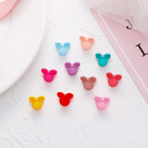 30Pcs/Pack Cute Cartoon Candy Color Hairpins Mini Claw Clips Crown Flower Rabbit Ears Barrettes Headdress For Women Girls Kids