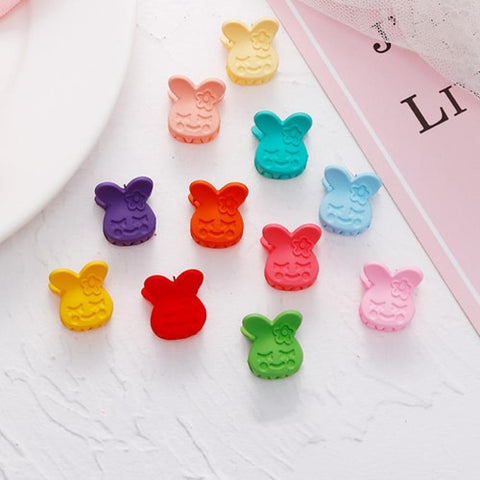 30Pcs/Pack Cute Cartoon Candy Color Hairpins Mini Claw Clips Crown Flower Rabbit Ears Barrettes Headdress For Women Girls Kids