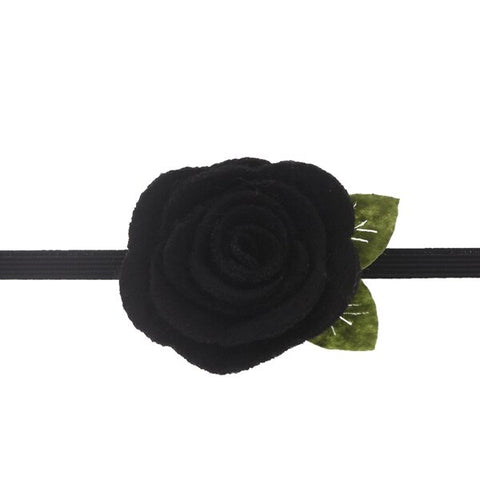 4cm baby Headband Girls Felt Flower Crown Headbands Rose Leaves Elastic hair band Kids Photography Props baby Hair Accessories