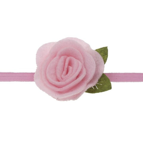 4cm baby Headband Girls Felt Flower Crown Headbands Rose Leaves Elastic hair band Kids Photography Props baby Hair Accessories