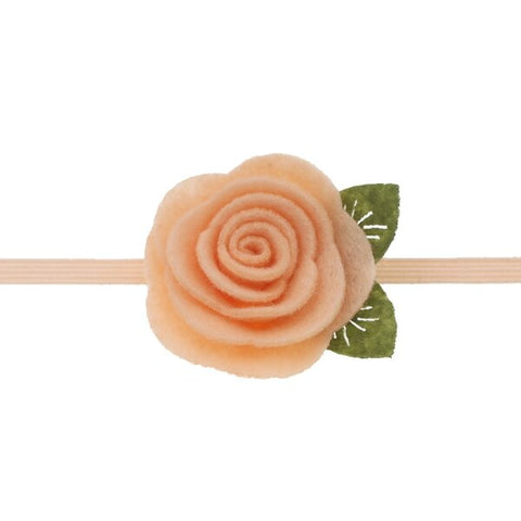 4cm baby Headband Girls Felt Flower Crown Headbands Rose Leaves Elastic hair band Kids Photography Props baby Hair Accessories