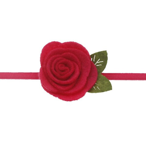 4cm baby Headband Girls Felt Flower Crown Headbands Rose Leaves Elastic hair band Kids Photography Props baby Hair Accessories