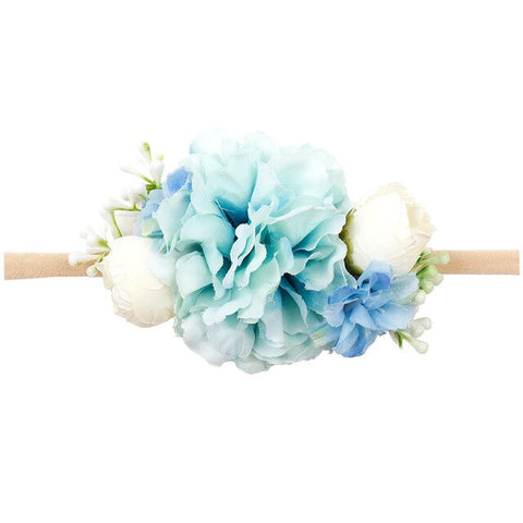 Xugar Hair Accessories Baby Floral Headband Nylon Girl head Bands Flower Crown Wreath Newborn Infant Headbands