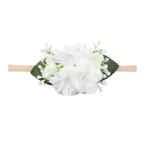 Xugar Hair Accessories Baby Floral Headband Nylon Girl head Bands Flower Crown Wreath Newborn Infant Headbands