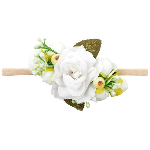 Xugar Hair Accessories Baby Floral Headband Nylon Girl head Bands Flower Crown Wreath Newborn Infant Headbands