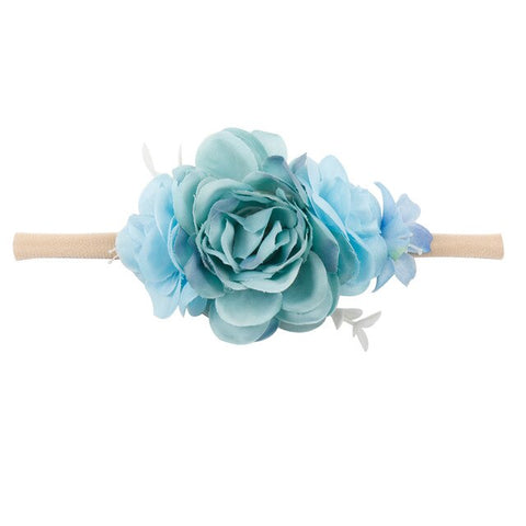 Xugar Hair Accessories Baby Floral Headband Nylon Girl head Bands Flower Crown Wreath Newborn Infant Headbands