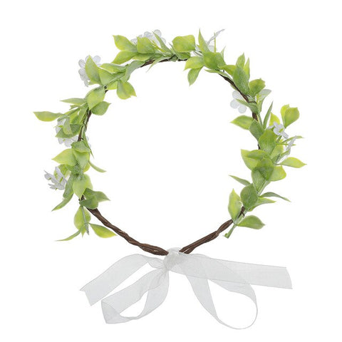 MOLANS Adjustable Leaves Hair Crown Christmas Wedding Flower Crown Boho Bridal Flower Wreath Women Breath Hair Crown Headpiece