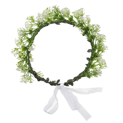 MOLANS Adjustable Leaves Hair Crown Christmas Wedding Flower Crown Boho Bridal Flower Wreath Women Breath Hair Crown Headpiece