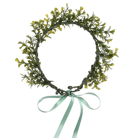 MOLANS Adjustable Leaves Hair Crown Christmas Wedding Flower Crown Boho Bridal Flower Wreath Women Breath Hair Crown Headpiece