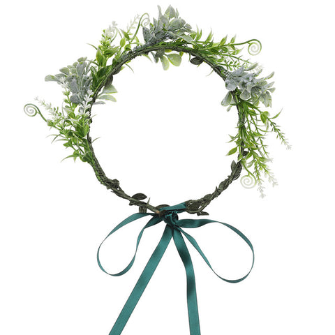 MOLANS Adjustable Leaves Hair Crown Christmas Wedding Flower Crown Boho Bridal Flower Wreath Women Breath Hair Crown Headpiece