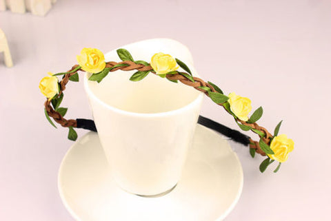 Hot Sale Floral Garlands Hair band Girls Stylish Kids Women's Hair Band Fashion Flower Wreath Crown Headband Ladies