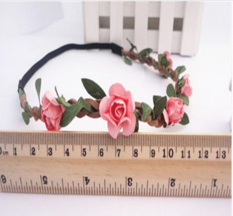 Hot Sale Floral Garlands Hair band Girls Stylish Kids Women's Hair Band Fashion Flower Wreath Crown Headband Ladies