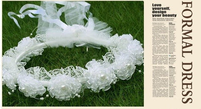 Handmade Flower Wreath Crown Garland Hairband for Wedding Party Festival Girl Wreath Headband Kids Girls Hair Accessories