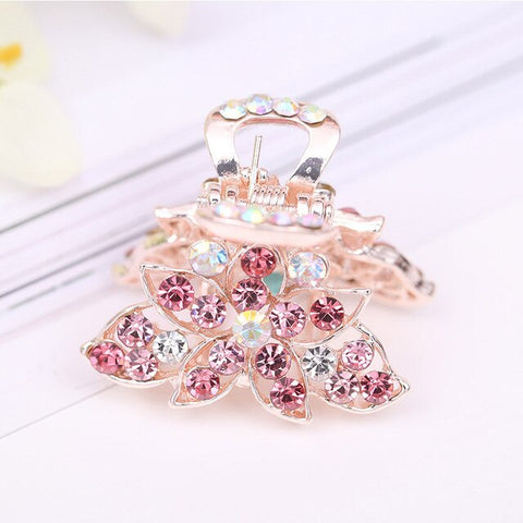 Crown Zircon Bowknot Barrette Hair Pins Crystal Peacock Flying Butterfly 1PC Candy Colors Flowers Hair Accessories