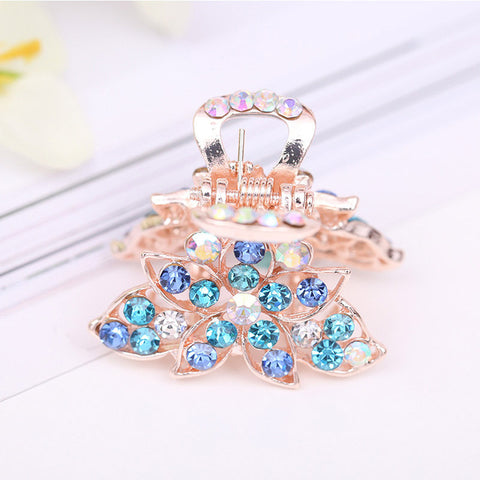 Crown Zircon Bowknot Barrette Hair Pins Crystal Peacock Flying Butterfly 1PC Candy Colors Flowers Hair Accessories