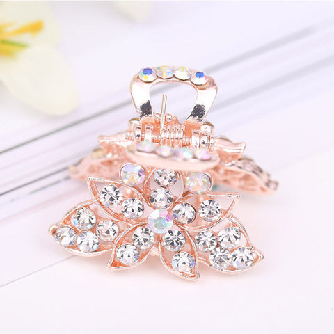 Crown Zircon Bowknot Barrette Hair Pins Crystal Peacock Flying Butterfly 1PC Candy Colors Flowers Hair Accessories