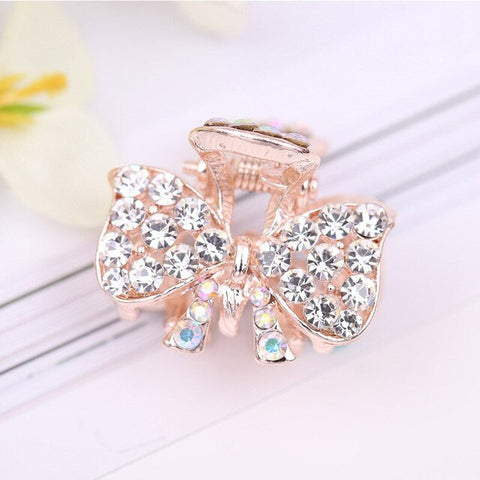 Crown Zircon Bowknot Barrette Hair Pins Crystal Peacock Flying Butterfly 1PC Candy Colors Flowers Hair Accessories