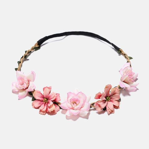 Floral Crown Fashion Flower Headband For Sweet Girl Women Hair band Wedding Bridesmaid Hair Accessories
