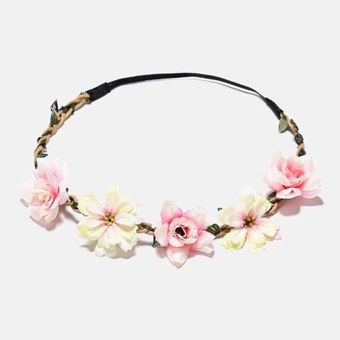 Floral Crown Fashion Flower Headband For Sweet Girl Women Hair band Wedding Bridesmaid Hair Accessories