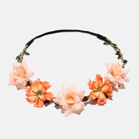 Floral Crown Fashion Flower Headband For Sweet Girl Women Hair band Wedding Bridesmaid Hair Accessories