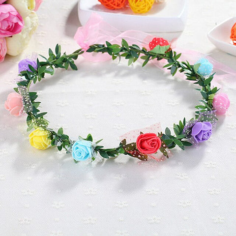 Bride Headband Fashion Women Children Girls Wedding Flower Bride Wreath Floral Garlands Hair Band Hair Accessories