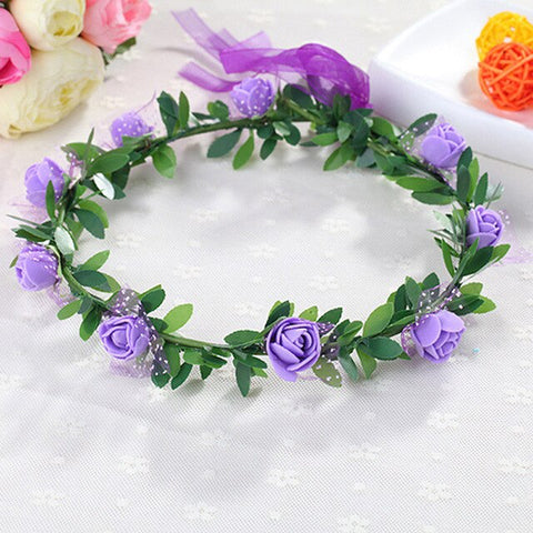 Bride Headband Fashion Women Children Girls Wedding Flower Bride Wreath Floral Garlands Hair Band Hair Accessories