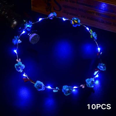 Hair Accessories Garlands Hair Wreath LED Effect Decorative Fashion Wedding Casual Head Band DIY Crown Flower Fabala Party Lady