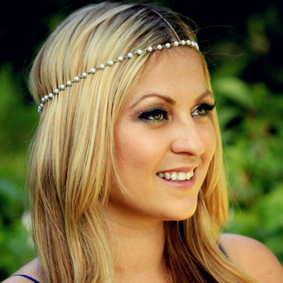 Women Bride Flower Headband Bohemian Rose hair band Crown Hairband headwear Elastic Beach Hair Accessories 1pcs FD40