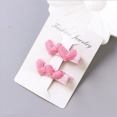 1Pack=2PCS Hot Sale Children New Hair Clips Cute Crown Flowers Safety Barrettes BB Clip Little Girls Gifts Kids Hair Accessories