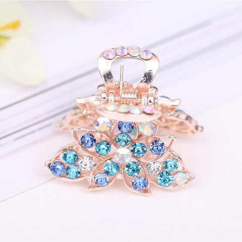 Bowknot Valentines Gift Hair Accessories Crstal Candy Colors 1PC Flowers Crown Barrette Hairpins Flying Butterfly Peacock