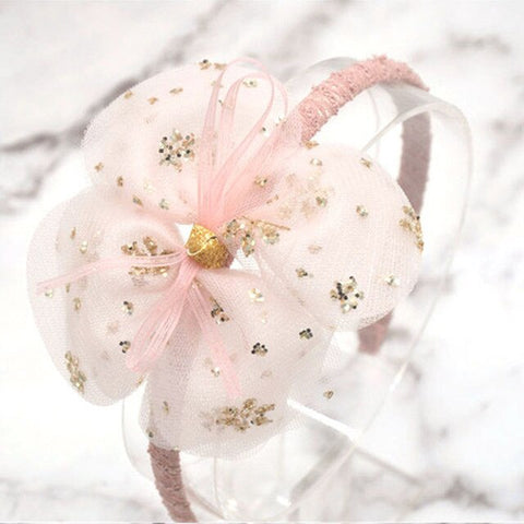 Girls Lace 27 Colors Kids 1PC Snow Flower Headband Animal Children Rabbit Organza Bowknot With Teeth Crown Flower