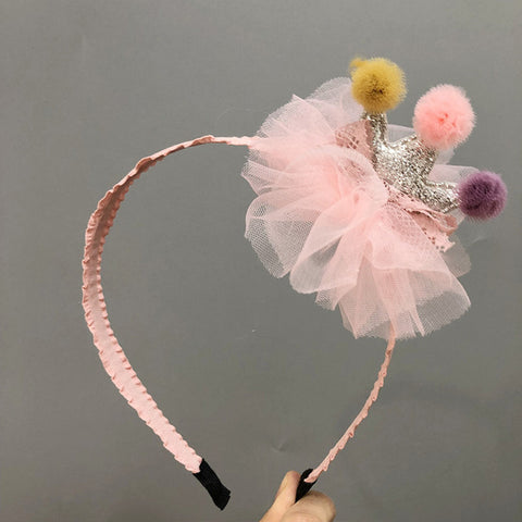 Girls Lace 27 Colors Kids 1PC Snow Flower Headband Animal Children Rabbit Organza Bowknot With Teeth Crown Flower