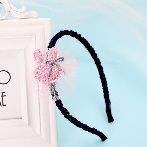 Girls Lace 27 Colors Kids 1PC Snow Flower Headband Animal Children Rabbit Organza Bowknot With Teeth Crown Flower