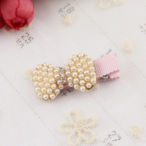 1 PC  Girl Pearl Crown Flower Hair Clip Boutique Hair Accessories Princess Hairpins For Children Kids Fashion Headwear