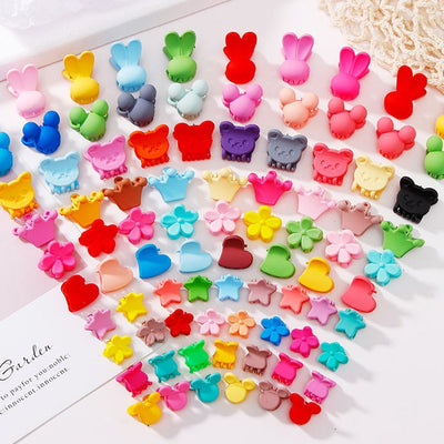Hot 10Pcs/Lot Girls Heart Flower Crown Animals Colorful Hair Claws Sweet Hairpins Hair Clips Headband Fashion Hair Accessories