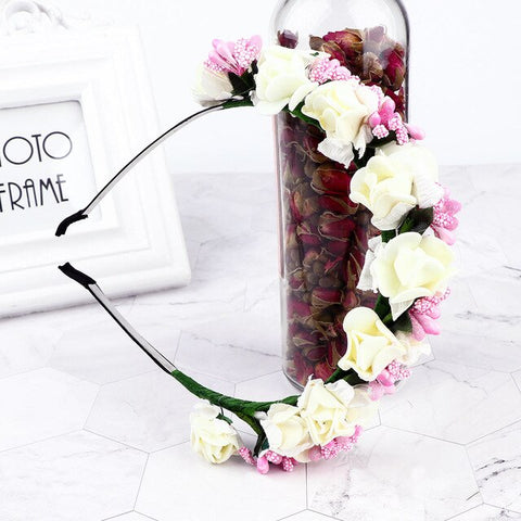 Fashion Floral Flower Party Wedding Crown Hair Wreaths Headband Hair Band Garland