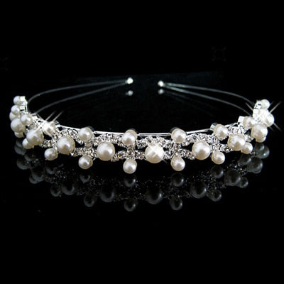 Crystal Hair Accessories for Women Wedding Bridal Bridesmaid Tiaras Crown Headbands Spiral Flower Hair Clips Hairpins Headdress