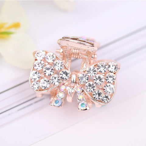 Hot Sale Flying Buterfly Hairpins Flowers 1PC Crown Peacock Crtstal Barrette Zircon Hair Accessories Bowknot Candy Colors