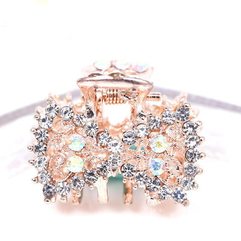 Hot Sale Flying Buterfly Hairpins Flowers 1PC Crown Peacock Crtstal Barrette Zircon Hair Accessories Bowknot Candy Colors