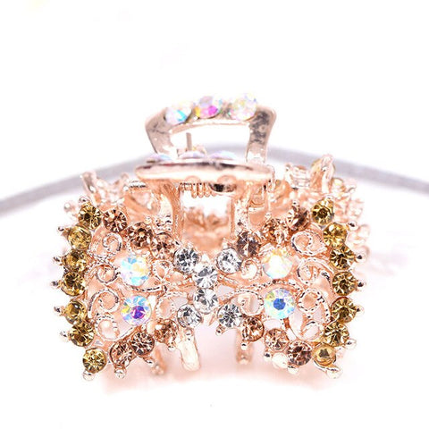 Hot Sale Flying Buterfly Hairpins Flowers 1PC Crown Peacock Crtstal Barrette Zircon Hair Accessories Bowknot Candy Colors