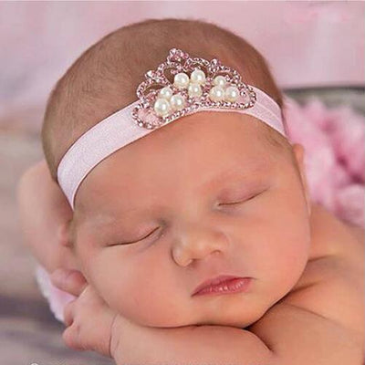 Fashion Headwear Lace Crown Flower Hairband Kids Headband Elastic Hair Bands Newborn Hair Accessories 4 Colors
