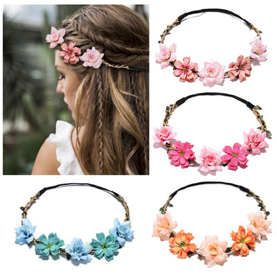 Artificial Flower For Girls Party Headband Women 2020 New Floral Crown Stylish 1PC Hair Accessories Popular Diademas Garland