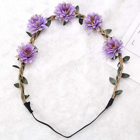 Artificial Flower For Girls Party Headband Women 2020 New Floral Crown Stylish 1PC Hair Accessories Popular Diademas Garland